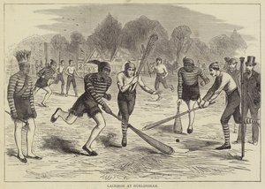 Lacrosse in Hurlingham (Gravur) von English School