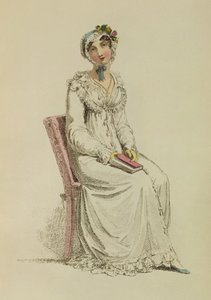 Damenmorgenkleid, Modeplatte aus Ackermanns Repository of Arts, 1815 von English School
