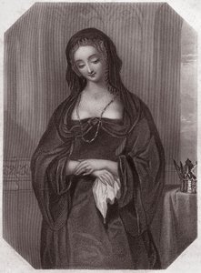 Lady Grey (Henry VI) (Elizabeth Woodville) - Galerie der Frauen von Shakespeare, Sammlung von fünfundvierzig ernsten Porträts von frühen Londoner Künstlern, bereichert mit kritischen und literarischen Anmerkungen um 1838 von English School