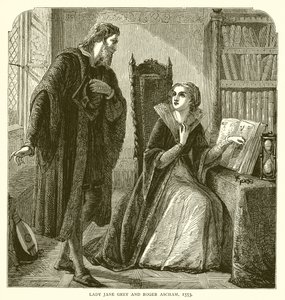 Lady Jane Grey und Roger Ascham, 1553 von English School