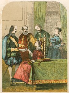 Lady Jane Grey wird gebeten, die Krone anzunehmen von English School