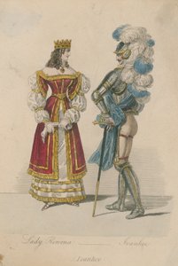 Lady Rowena und Ivanhoe von English School