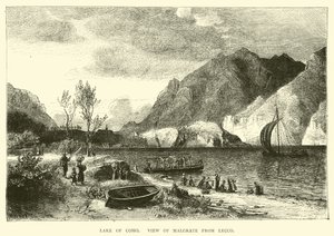 Comer See, Blick auf Malgrate von Lecco von English School