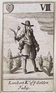 Lambert Simnel, Ritter der Goldenen Tulpe, aus einem Kartenspiel von English School