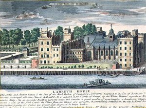Lambeth House, Residenz des Erzbischofs von Canterbury, ca. 1715-37 von English School