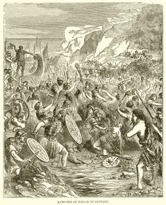 Landung Caesars in Britannien von English School