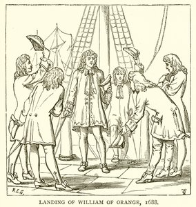 Landung von Wilhelm von Oranien, 1688 von English School