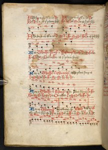 Ein Band, sauber auf Pergament geschrieben im fünfzehnten Jahrhundert, und enthält alte und sehr interessante Abhandlungen über Musik von verschiedenen Autoren. von English School