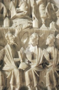 Das letzte Abendmahl, Detail (Alabaster) von English School
