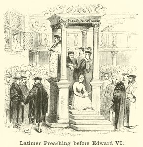 Latimer predigt vor Edward VI. von English School
