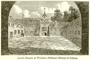 Lauds Palast in Fulham. Falkners Geschichte von Fulham von English School