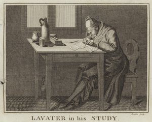 Lavater in seinem Arbeitszimmer von English School