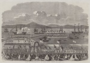Grundsteinlegung des Albert-Hafens in Greenock von English School