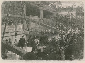 Grundsteinlegung des südlichen Ufers der Themse von English School