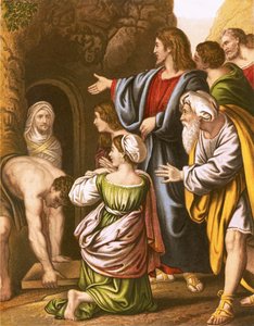 Lazarus wird von den Toten auferweckt von English School