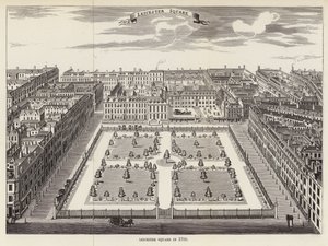 Leicester Square im Jahr 1700 von English School
