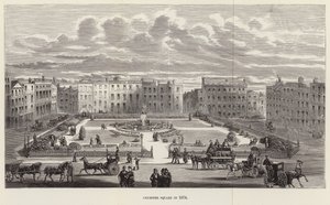 Leicester Square im Jahr 1874 von English School