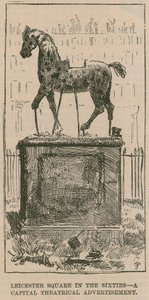 Leicester Square in den 1860er Jahren: eine großartige Theaterwerbung von English School