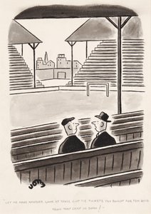 Lass mich noch einmal die Cup-Tie-Tickets sehen, die du für zehn Pfund von dem Kerl in Soho gekauft hast, Cartoon von John von English School