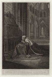 Ludwig VII., König von Frankreich, vor Becketts Grab