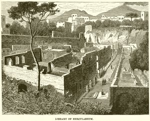 Bibliothek von Herculaneum von English School