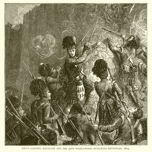 Oberstleutnant Maitland und die 75. Highlander greifen Bhurtpore an, 1805