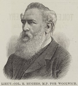 Oberstleutnant E. Hughes, MP für Woolwich (Gravur) von English School