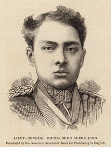 Generalleutnant Khudg Shun Shere Jung (Stich) von English School