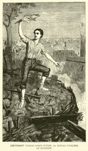 Leutnant Thomas Adair Butler, 1. Bengalische Füsiliere, in Lucknow von English School