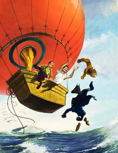 Ballast abwerfen, indem man Kleidung aus einem Heißluftballon wirft