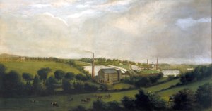 Leinenmühle in Chapelizod, nahe Lucan, Dublin, Irland, ca. 1840