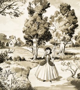 Rätselseite von Little Bo Peep von English School