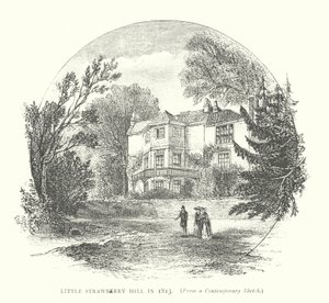 Kleiner Strawberry Hill im Jahr 1813 (Gravur) von English School