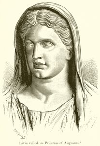 Livia verschleiert, als Priesterin des Augustus von English School