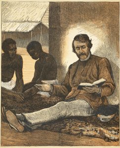 Livingstone, Illustration aus der Bildausgabe des Lebens und der Entdeckungen von David Livingstone von J. Ewing Richie, veröffentlicht von A. Fullarton & Co., 1876 von English School