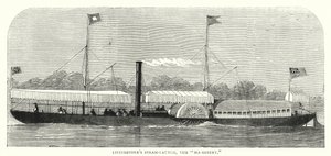 Livingstones Dampfschiff, die "Ma-Robert" (farbiger Stich)