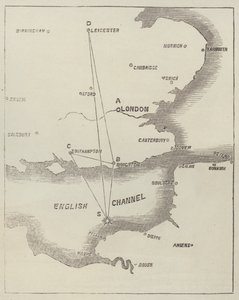 Ort des letzten großen Meteors von English School