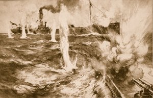 Londoner Kohlenfrachter Wandle bekämpft erfolgreich ein deutsches U-Boot in der Nordsee am 29. April 1916, 1914-19