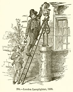 Londoner Laternenanzünder, 1800 von English School