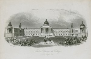 London University College, mit den geplanten Flügeln von English School
