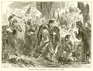 Plünderung des Kaiserpalastes, Peking, 1860 von English School