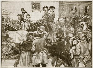 Lord Anglesey verlässt Irland, Kingstown, 1828, Illustration aus Cassells Illustrierter Geschichte Englands von English School