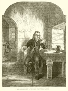 Lord George Gordon als Gefangener im Tower of London von English School