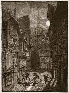 Lord Grey und seine Anhänger greifen den Earl of Southampton an, Illustration aus Cassells Illustrierter Geschichte Englands