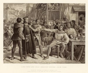 Lord Saye und Sele vor Jack Cade; nach einem Originalbild von Charles Lucy