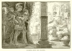 Lucretia unter ihren Mägden von English School