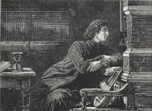 Luther am Fenster, Illustration aus Die Geschichte des Protestantismus von James Aitken Wylie, veröffentlicht 1878 von English School