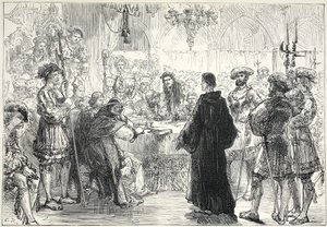 Luther vor dem Reichstag zu Worms, Illustration aus Die Geschichte des Protestantismus von James Aitken Wylie (1808-1890), veröffentlicht 1878