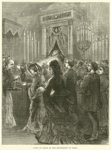 Aufbahrung des Erzbischofs von Paris, 1871 von English School