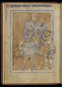 MS 370, St. Martin und der Bettler, aus einem illuminierten Manuskript von English School